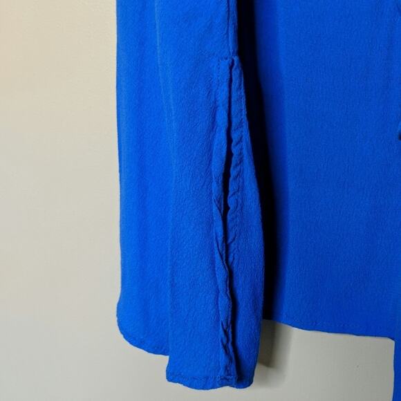 Eloquii Sleeveless Top Cobalt Blue Keyhole Closure Tie Waist 24 - Picture 2 of 8